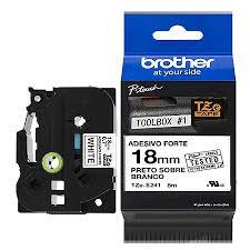 FITA 18MM PRETO SOBRE BRANCO| TZES-241 | BROTHER