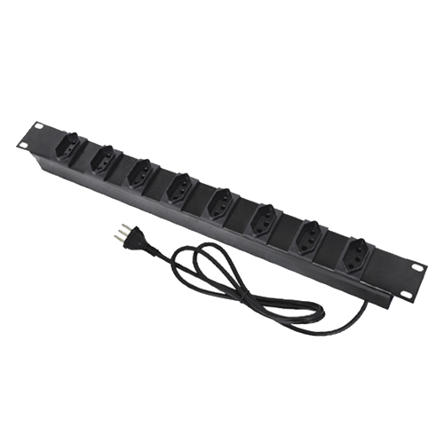 REGUA TOMADA 08 POS 10A PRETA | NETCIA RACKS