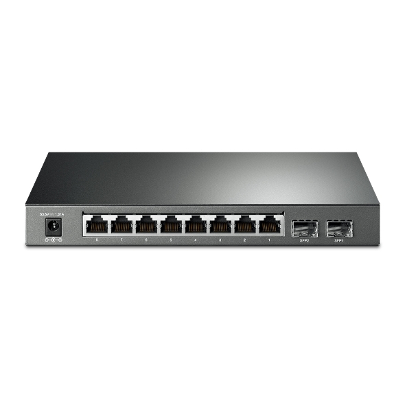 SWITCH SMART 10 PORTAS 8 PORTAS GIGABIT POE+ e 2 SLOTS SFP JETSTREAM | TP-LINK | SG2210P